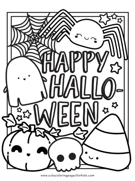 18 Cute Halloween Coloring Pages (Free Printable PDFs) - Cute Coloring ...