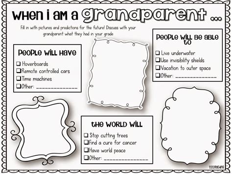 Grandparent's Day in Upper Elementary! | Grandparents day crafts ...