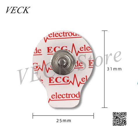 ECG 심전도 전극 패치 성인 어린이 일회용 PE 폼 전극 ECG 패치 50 개/몫|기구 부품 & 액세사리| - AliExpress
