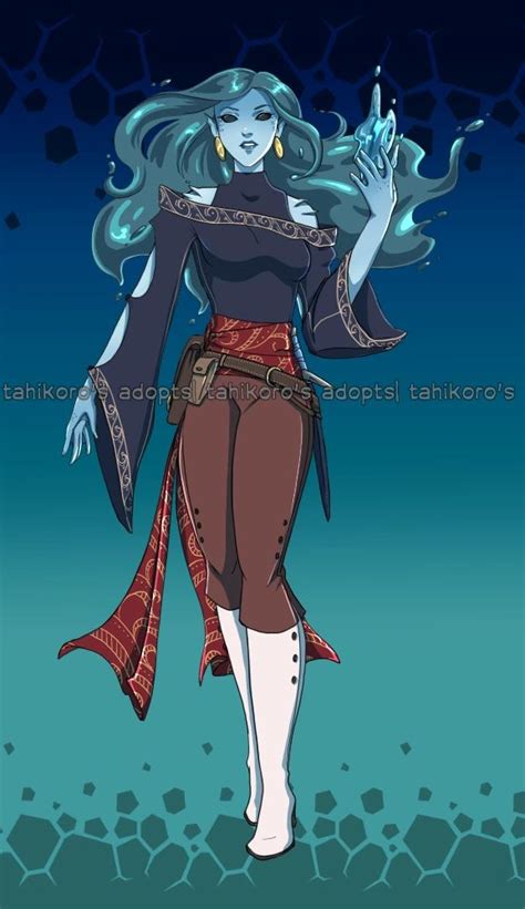 Fire/Water Genasi D&D Character Dump | Character design inspiration ...