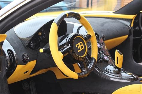 yellow buggati interior | Yellow, Steering wheel, Vehicles