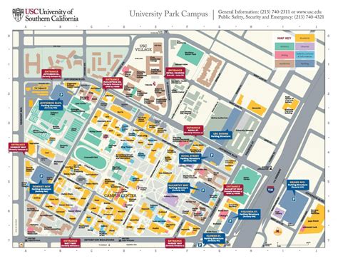 Usc campus parking map - Map of usc campus parking (California - USA)