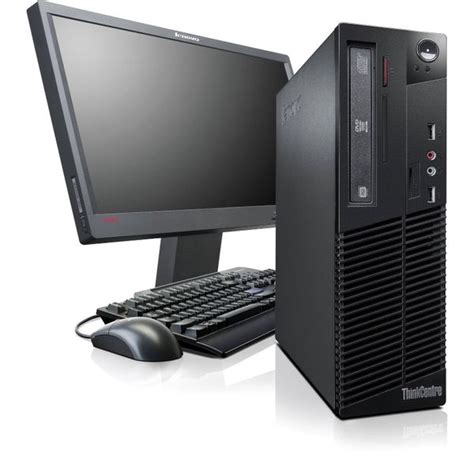 Lenovo ThinkCentre M Series Desktop with Lenovo ThinkVision LT2252p 22 ...