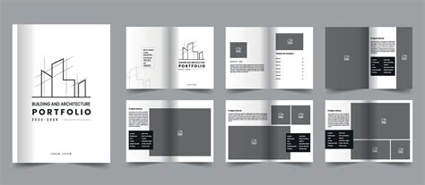 Minimal building architecture portfolio template and interior portfolio ...