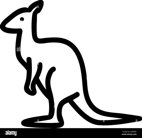 Kangaroo icon vector. Isolated contour symbol illustration Stock Vector ...