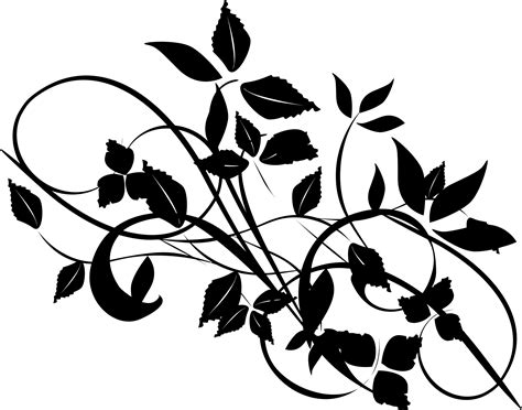 Clipart leaves black and white, Picture #580313 clipart leaves black ...