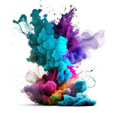 Composition Of Color Burst Splash Explosion Smoke Effect, Smoke, Smoke ...