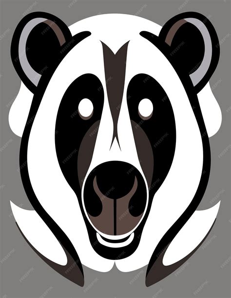 Premium Vector | Cute bear face 2d vector design