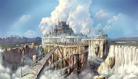 HD wallpaper: floating castle, ragnarok online, anime games, clouds ...