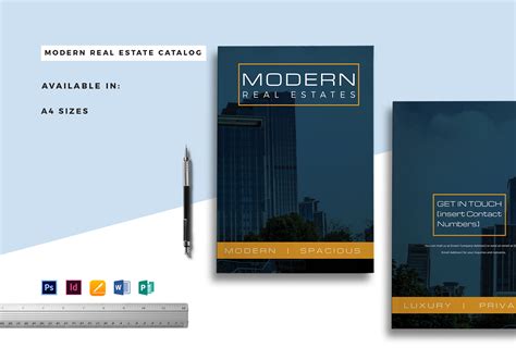 Modern Real Estate Catalog Template in PSD, Word, Publisher, InDesign ...