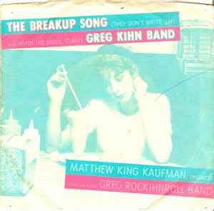 Greg Kihn Band - The Breakup Song (They Don't Write 'Em) (1981, SP ...