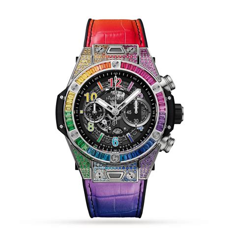 Hublot Big Bang Unico Titanium Rainbow 45mm Mens Watch 411.NX.1117.LR ...