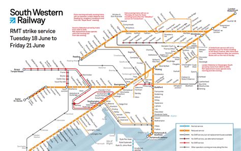 South Western Railway map and timetable: Train strike services as ...