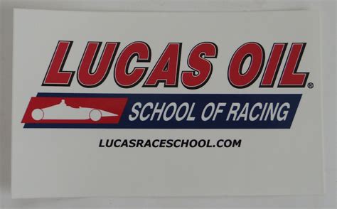 Lucas Oil School of Racing Sticker Road to Indy