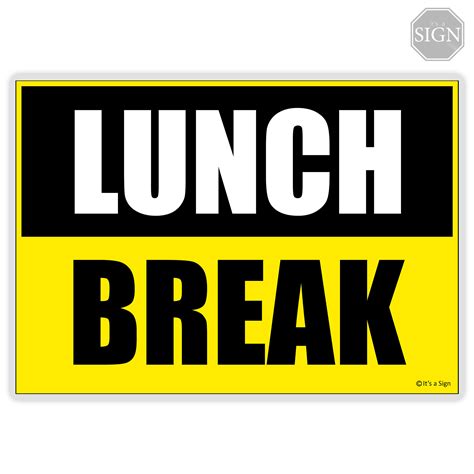 Lunch Break Sign - Laminated Signage - A4 Size | Lazada PH