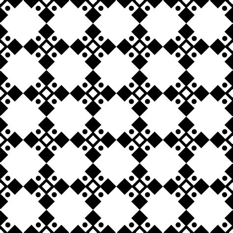 Vector seamless pattern. Black and white Repeating geometric pattern ...