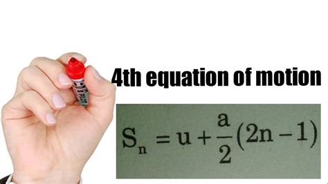 4th equation of motion - YouTube