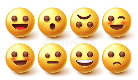 Smileys with a Mood. Set of Emoticons. Moods from Bad To Good Stock ...