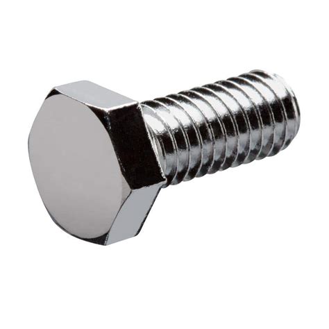 Everbilt 1/4 in.-20 x 3/4 in. Chrome Hex Bolt (3-Pack) 800394 - The ...