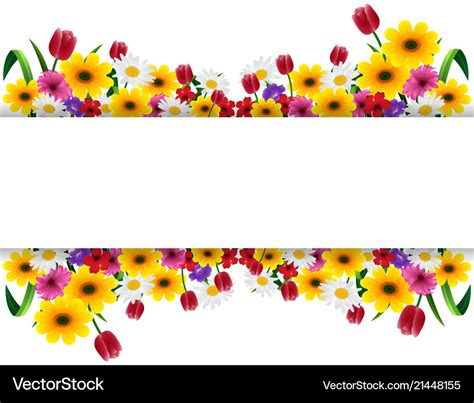 Tropical flowers banner Royalty Free Vector Image