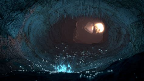 Ice cavern digital wallpaper, Blender, cave, crystal HD wallpaper ...