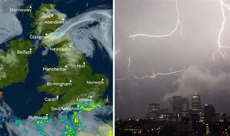 UK weather forecast: Thunderstorms BATTER Britain and cause MISERY ...