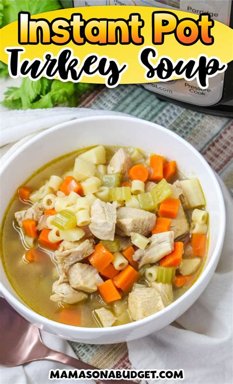 Instant Pot Turkey Soup - Mama's On A Budget