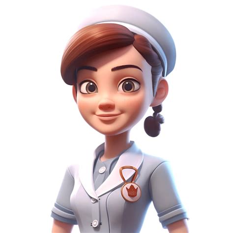 Premium AI Image | 3D Illustration of a female nurse with a stethoscope