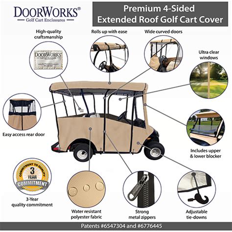 4-Passenger Extended 80" Roof Golf Cart Cover – Golf Cart Covers Plus