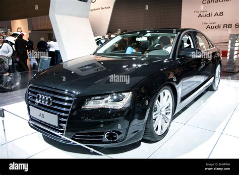 black audi a8 sedan autoshow Stock Photo - Alamy