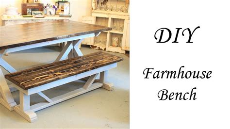 EASY DIY Farmhouse Bench - YouTube