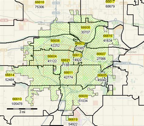 Topeka Ks Zip Code Map | map of interstate