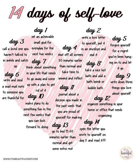 14 days of self-love | Self love affirmations, Self love, Self care ...