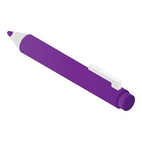 Purple pen icon, isometric style 15673896 Vector Art at Vecteezy