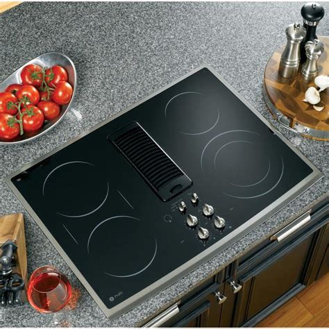 GE Profile - PP989SNSS - 30" Electric Downdraft Cooktop - Stainless ...