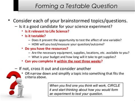 Science Inquiry: Question and Hypothesis