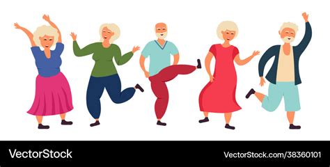 Old people grandparents are dancing the older Vector Image