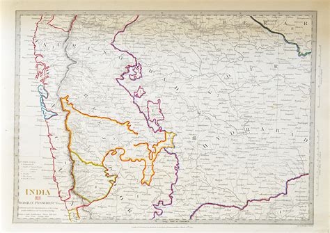 Early Map of Bombay Presidency 1838 - Past-India