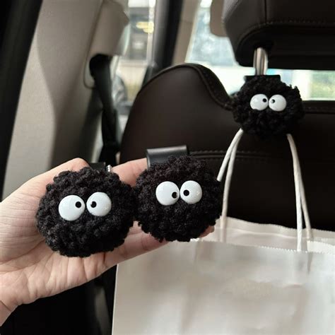 2pcs Black Briquettes Car Hook, Cute Car Seat Hook, Car Purse Hook, Car ...