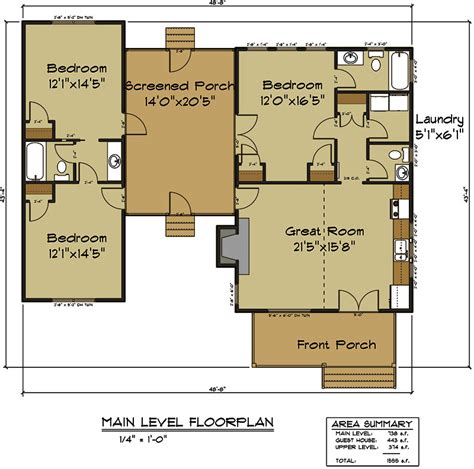 Diana's Dog Trot - Dogtrot Cabin Floor Plan