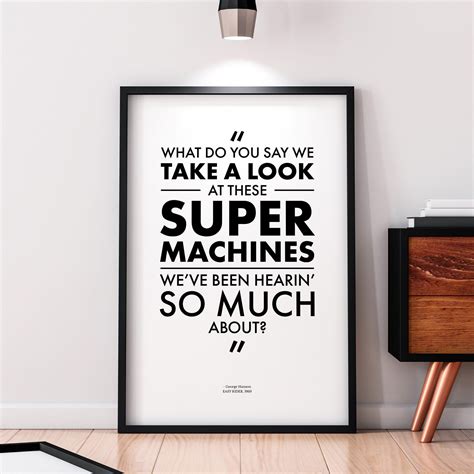 EASY RIDER 1969 Movie Quote Poster 'Super Machines' Typography Classic ...