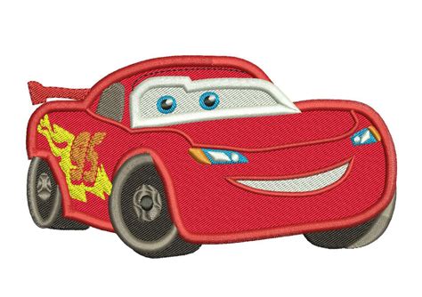 Lightning Mcqueen Filled Embroidery Design | Embroidery designs ...