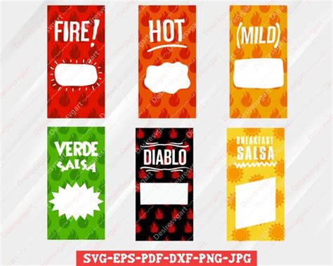 Taco Sauce Packets Hot Sauce Svg Without Sayings Taco Svg | Etsy