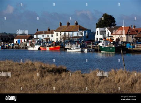 Southwold Harbour viewed from Walberswick, Suffolk, England, UK Stock ...