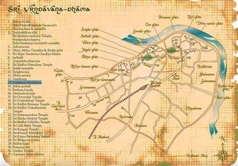 Check out the map of Shri Vrindavan Dham to visit important Places at ...