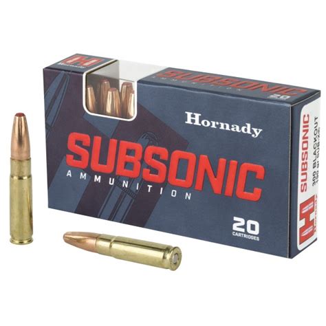 Hornady Subsonic .300 Blackout Ammo 190gr Sub-X 20 Rounds