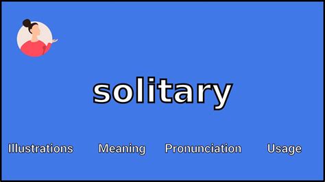 SOLITARY - Meaning and Pronunciation - YouTube