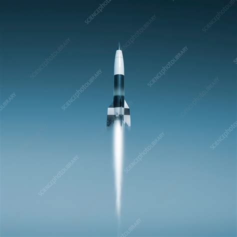 V-2 rocket launch, artwork - Stock Image - C013/8991 - Science Photo ...