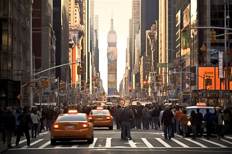 A Big Crowded Street In New York City Background, Signage, Street, Neon ...