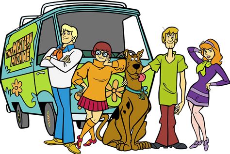 Scooby Doo In Front Of Mystery Machine transparent PNG - StickPNG